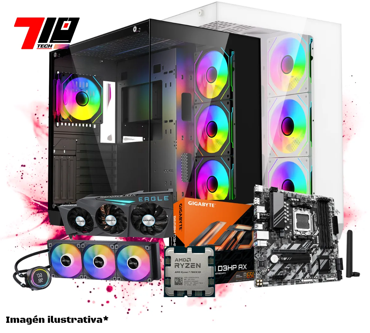 Pc Gamer Ryzen 7 7800x3d + Rtx 3080Ti 12gb AM5