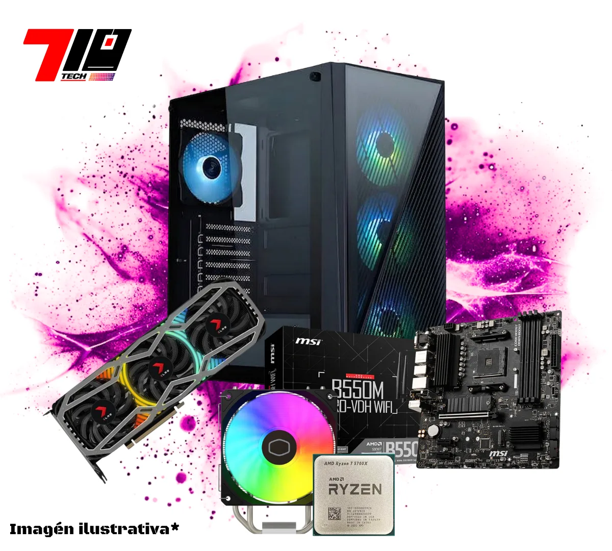 Pc Gamer Ryzen 7 5700X + Rtx 3080 10gb AM4