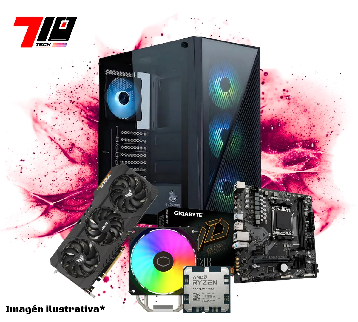 Pc Gamer Ryzen 5 7600X + Rtx 3070 Ti 8gb AM5