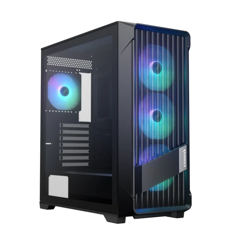 Gabinete Gamer Raidmax Meshian X603 Lite Black Argb Control Hub E-atx — foto 5