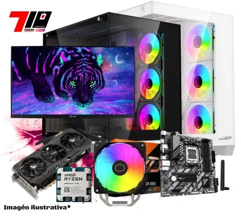 Pc Gamer Ryzen 7 7700 + Rtx 3080 10gb AM5 + Monitor Teros Gaming 24.5