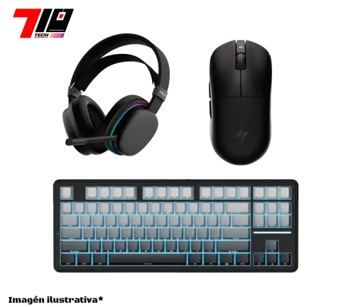 Combo Auricular G7 + Mouse A9 Pro Max 2.0 + Teclado A87 Pro Shadow Black