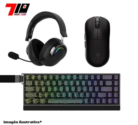 Combo Auricular A700 + Mouse A9 Pro Max 2.0 + Teclado Mercury68 Max Black