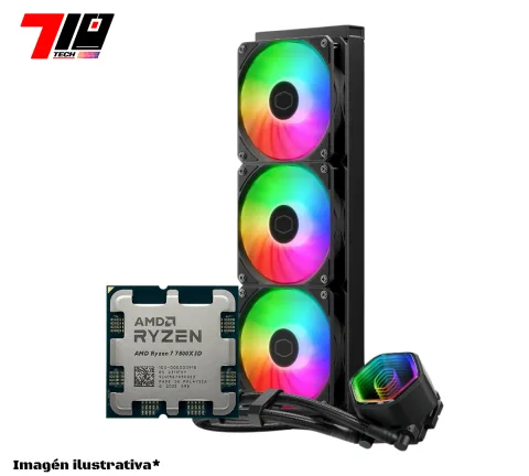 Ryzen 7 7800X3D Am5 Oem + MasterLiquid 360 Core II Argb