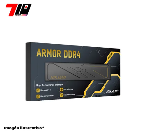 Memoria Ram Hiksemi 16gb 3200mhz Armor C-disipador Black