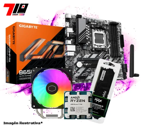 Combo Ryzen 7 7700 + B650m + Ram Ddr5