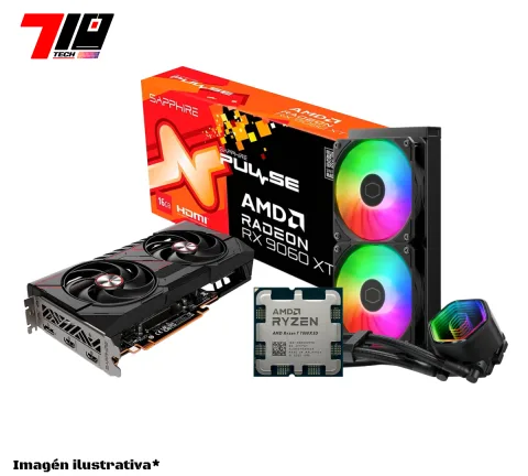 Ryzen 7 7800X3D Am5 Oem + Water + Rx 9060XT 16Gb
