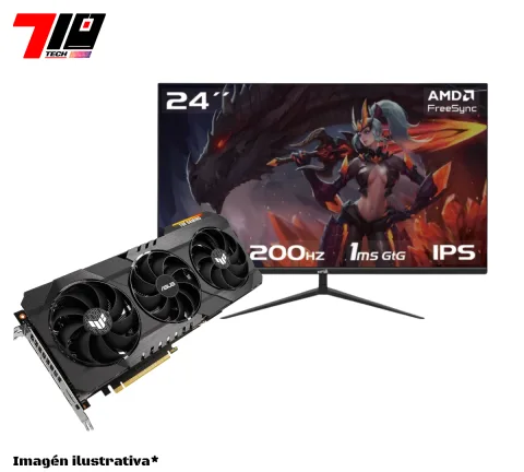 Rtx 3080 Ti 12gb (usada) + Monitor Raptor Hawk Eye 24 Ips Fhd 200hz 1ms