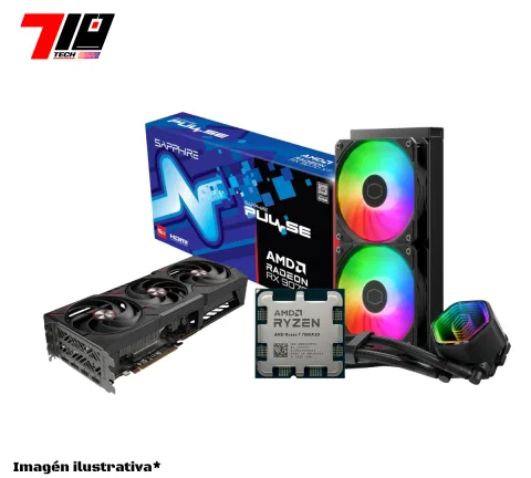 Ryzen 7 7800X3D Am5 Oem + Water + Rx 9070XT 16Gb