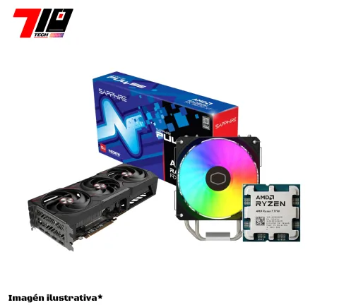 Ryzen 7 7700 Am5 Oem + Torre + Rx 9070XT 16Gb