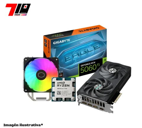 Ryzen 7 7700 Am5 Oem + Torre + Rtx 5060 Ti 8Gb