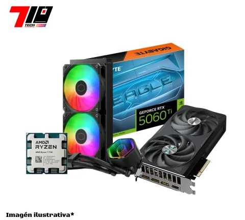 Ryzen 7 7700 Am5 Oem + Water + Rtx 5060 Ti 8Gb