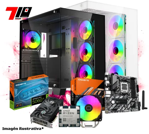Pc Gamer Ryzen 5 7600X + Rtx 5060Ti 8gb AM5